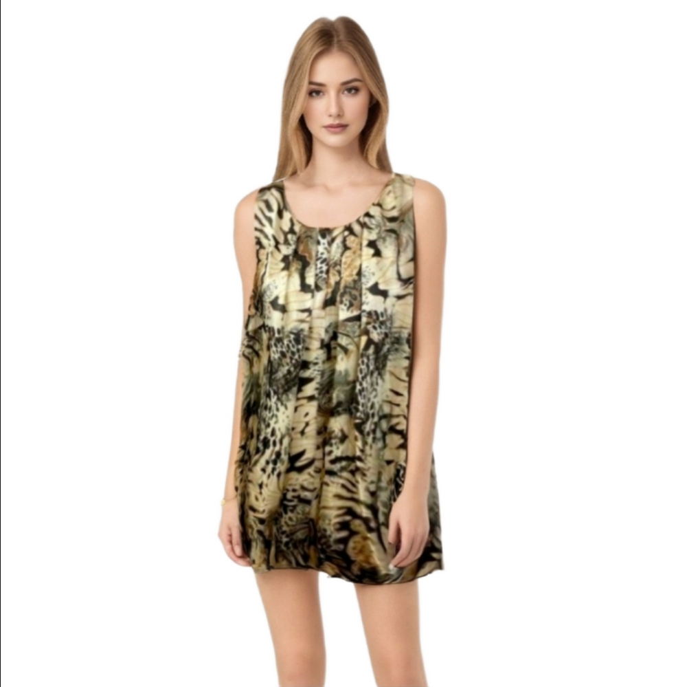 Custom Silk Open Slit Back Cupcake Blouse One Size